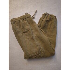 Nicole Miller Cargo Joggers Drawstring Casual Utility Pants Mustard  Elastic